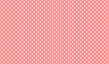 Polka noktalı arka plan kusursuz desen. Mercan rengi. Vektör illüstrasyonu