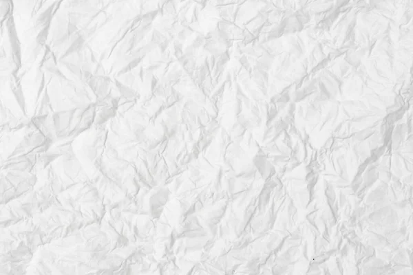 Textura Fundo Papel Branco Amassado Quadro Completo — Fotografia de Stock