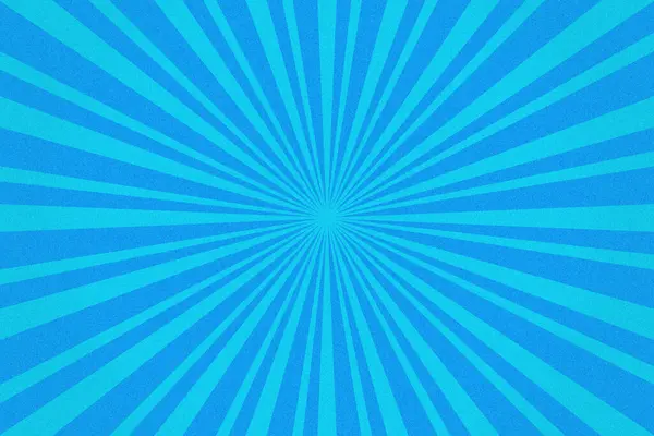 Grainy Blue Sunburst Pattern Hintergrund Vibrierende Radialstrahlen Geometrische Illustration — Stockfoto