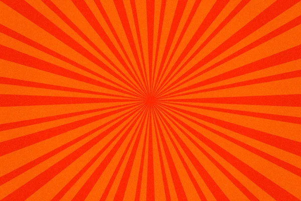 Grainy Orange Sunburst Mönster Bakgrund Vibrerande Radiella Strålar Geometrisk Illustration — Stockfoto