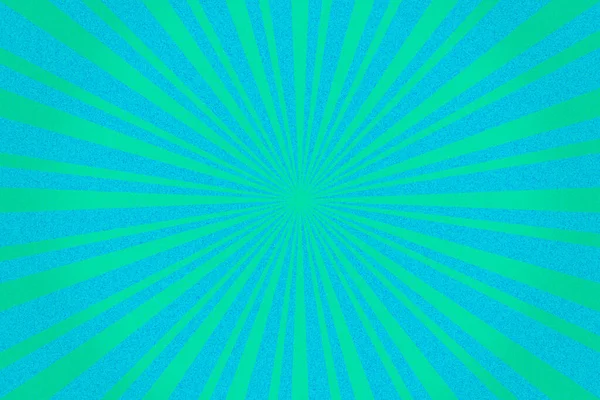蓝绿相间的太阳暴晒图案背景 振动式径向线几何图解 — 图库照片