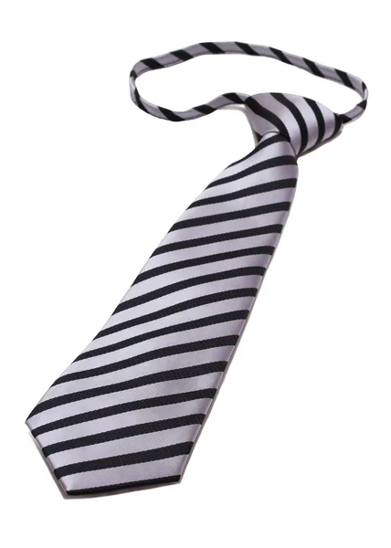 Férfi csíkos nyakkendő elszigetelt fehér background — Stock Fotó