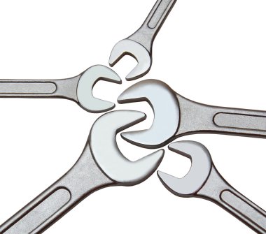 Beyaz arkaplanda izole edilmiş tarayıcılar