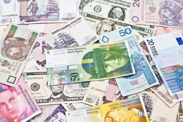 Internationale valuta 's — Stockfoto