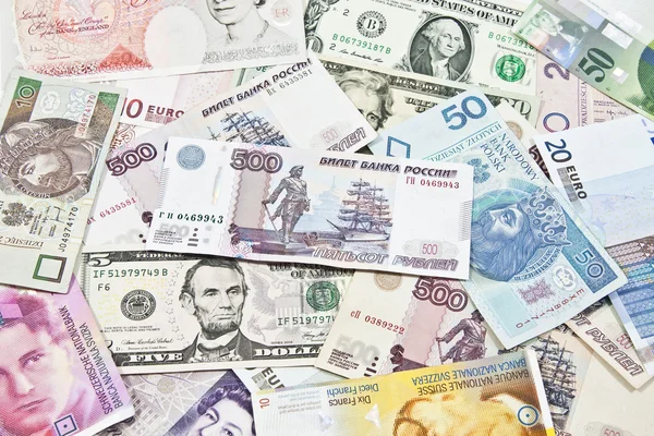 Internationale valuta 's — Stockfoto