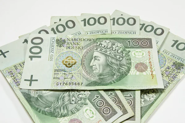 Polonia PLN valuta 100 — Foto Stock