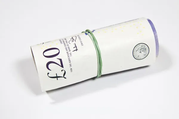 British twenty pound sterling notes — Stock Photo, Image