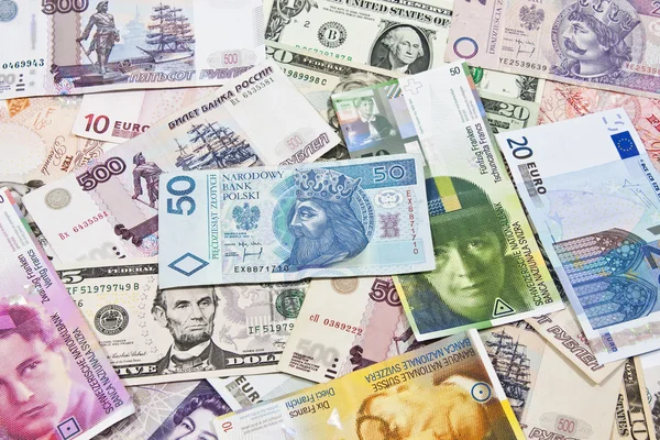 Internationale valuta 's — Stockfoto