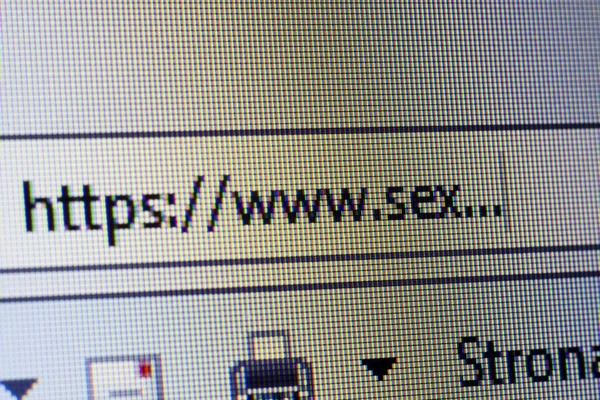 Internet. enter the name of sex — Stock Photo, Image