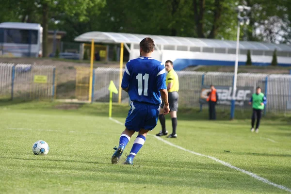 Het spel van het voetbal — Stockfoto