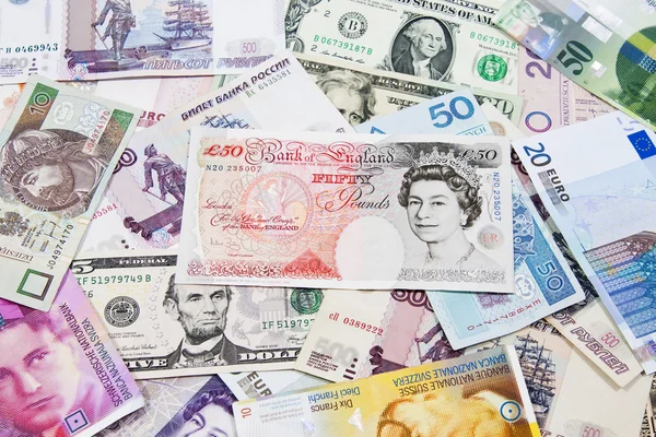 Международные валюты, различное состояние — стоковое фото