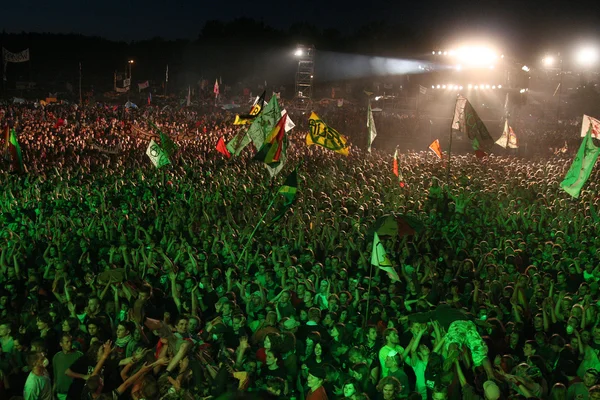 A crowd of at a concert — Stock Photo, Image