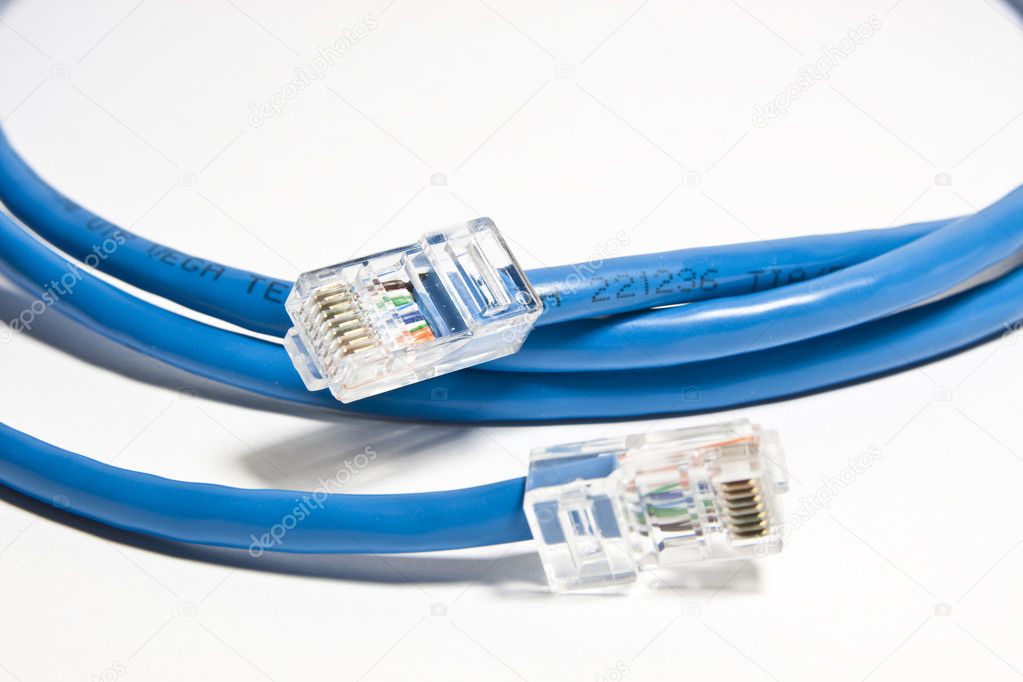 Blue cable Internet connection