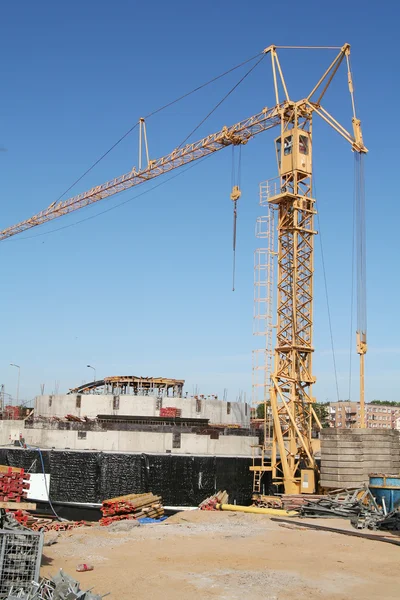 Crane on a construction site — Stock Photo, Image