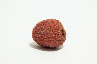 lychees beyaz bir arka plan üzerinde egzotik meyve