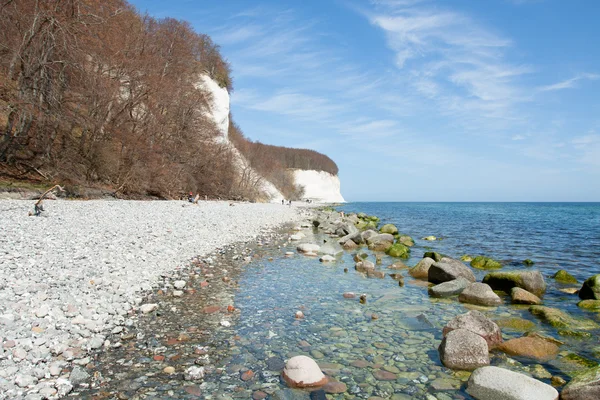 High chalk cliffs at the coast of Ruegen — Stock Photo, Image