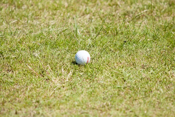 Boules pour jouer au golf sur herbe — Photo