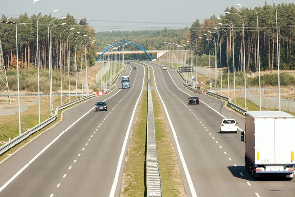 Z wiaduktu autostrady — Zdjęcie stockowe