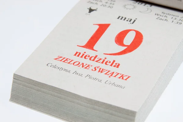 Calendar - Whit — Stock Photo, Image