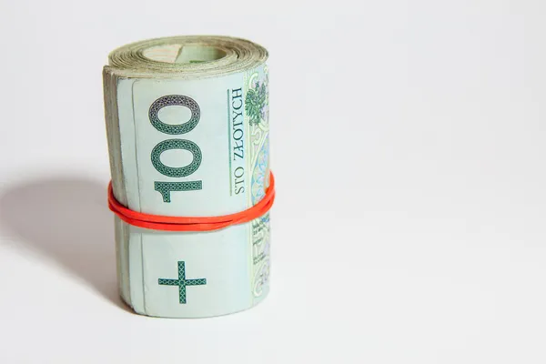 Polish money as a background — Stock Photo, Image