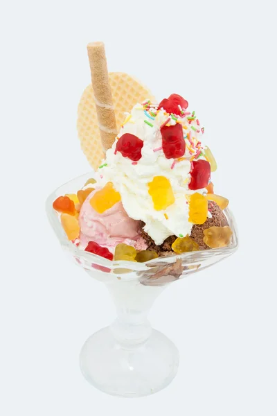 Eisdessert - isoliert vom Hintergrund — Stockfoto