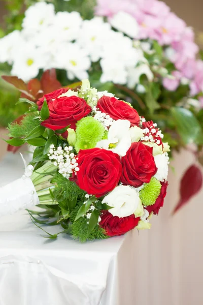Wedding Bunch of different flowers — Stock Photo, Image