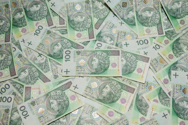 Valuta polacca - PLN - zloty polacco — Foto Stock