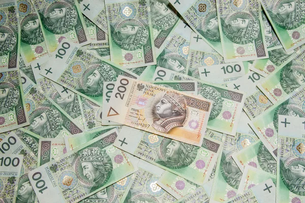 Lengyel valuta - pln - lengyel zloty — Stock Fotó