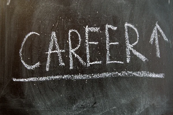 Career written in chalk on a blackboard — Stock Photo, Image