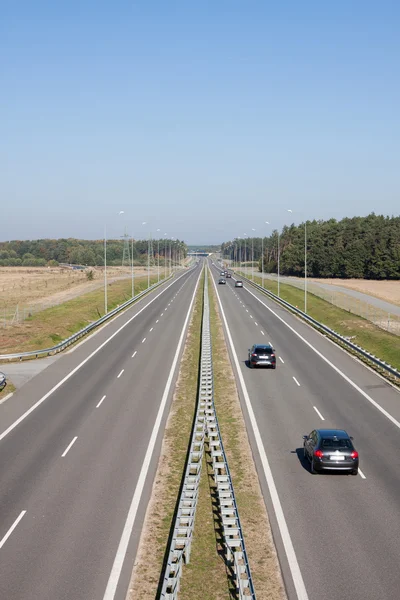 Z wiaduktu autostrady — Zdjęcie stockowe