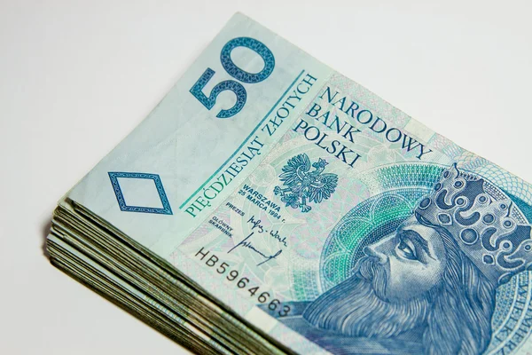 Polská měna - pln - polský zlotý — Stock fotografie