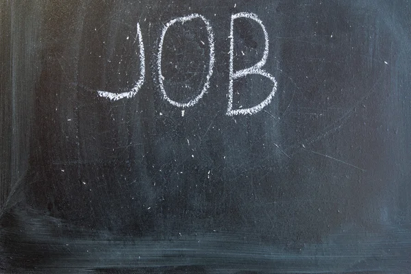 Job search, writing on the blackboard — Stock Photo, Image