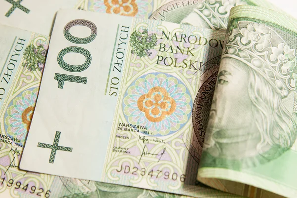Polska waluta - pln - Polski złoty — Zdjęcie stockowe