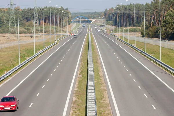 Z wiaduktu autostrady — Zdjęcie stockowe