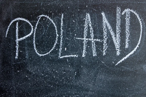 Πολωνικά επιγραφή στο blackboard — Φωτογραφία Αρχείου