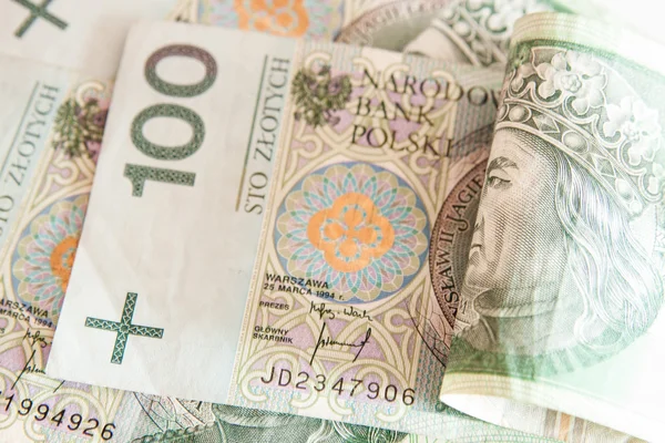 Польская валюта злотых - PLN — стоковое фото