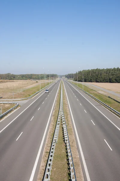 Autostrade gezien vanaf viaduct — Stockfoto