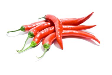 beyaz zemin üzerine pul biber