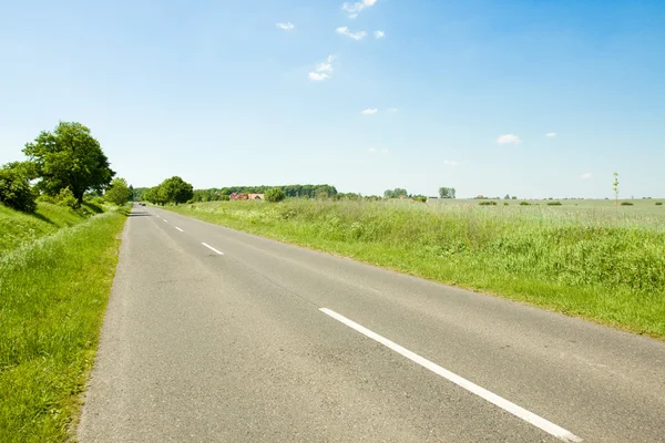 Één spoor weg rural — Stockfoto