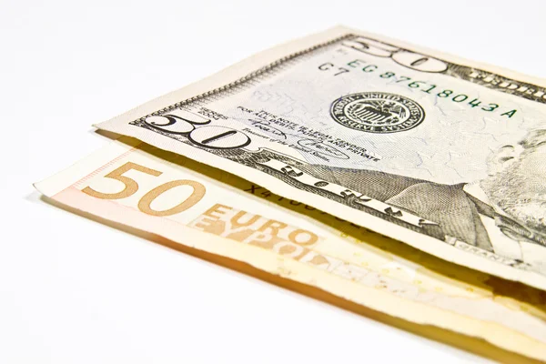 Currencies Euro and Dollar — Stock Photo, Image
