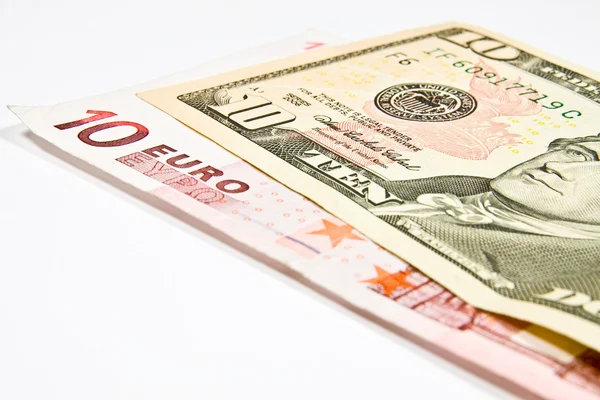 Currencies Euro and Dollar — Stock Photo, Image