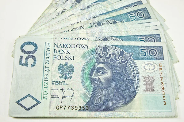 Polský peníze polský zlotý - pln — Stock fotografie