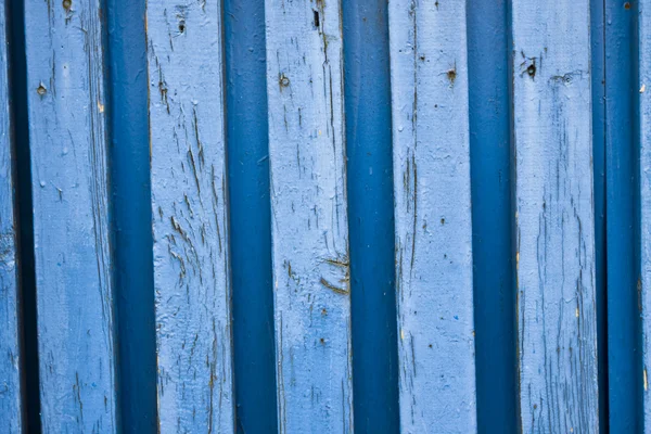 Blå gamla trä staket — Stockfoto