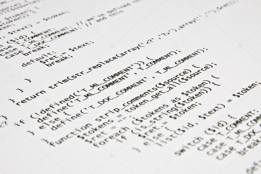 Php programming code print — Stock Photo © bzyxx #39260929