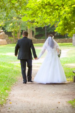 Düğün Gelin ve damat açık havada