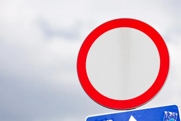 Droga znak zakazu ruchu — Zdjęcie stockowe