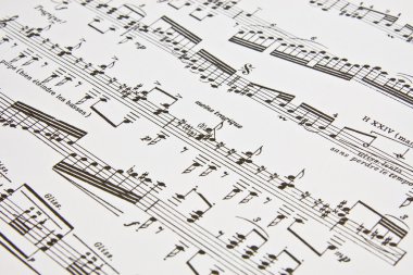 arka plan olarak yazılmış müzik notlar