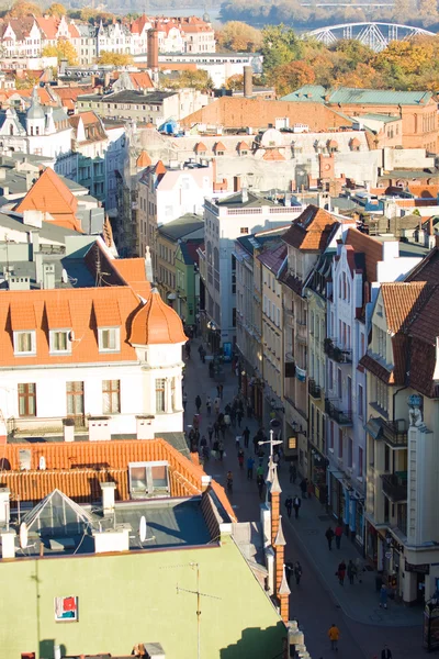 Torun in Polonia visto da un occhio di uccello — Foto Stock