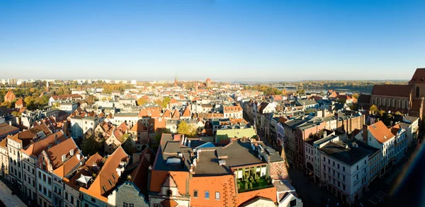 Panorama de la ciudad Torun en Polonia — Foto de Stock