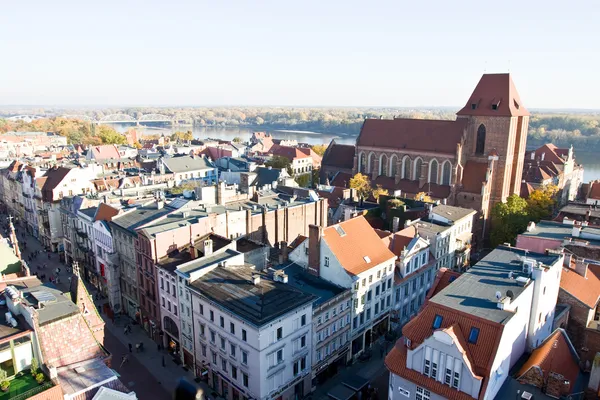 Panoráma a város-Torun, Lengyelország — Stock Fotó
